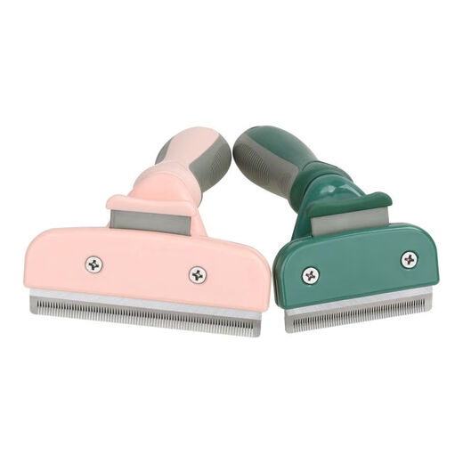 Petlimit dog hair comb self-cleaning contrast color hair removal comb long hair exquisite non-slip outdoor non-shedding cat olive green S style 65mm blade suitable for small and medium-sized dogs