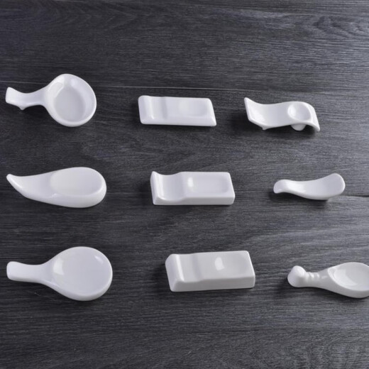 Chopstick Rest Chopstick Rest Creative Chopstick Rest Pure White Ceramic Chopstick Rest Hotel Tableware Dual-purpose Spoon Rest Chopstick Rest Chopstick Rest Spoon Rest No. 5 Chopstick Rest