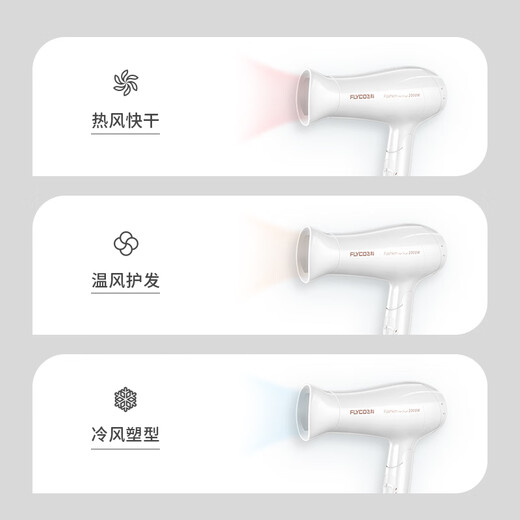 Feike Hair Dryer for household hair care negative ion high power quiet small dormitory for students quick-drying hair dryer Feike FH6296 youth color 1800W constant temperature hair care