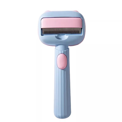 Nervous cat (shenjingmao) pet dog knot-opening and combing dual-purpose comb to remove floating hair Kajie artifact Bichon Teddy Pomeranian puppy combing artifact blue and pink No Specifications