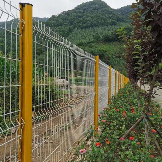 鑫绿源桃型柱护栏网围栏别墅小区围墙护栏加粗加厚铁丝网围栏护栏防护网 1.5米高*3米长 丝径5.0mm粗