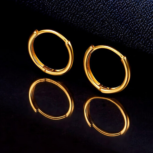 Nianfu earrings 2022 new trendy niche design high-end 2023 trendy 18k gold glossy aperture earrings for women 1