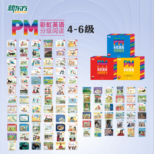 Offizieller Flagship-Store von New Oriental PM Rainbow English Graded Reading Englisch-Bilderbücher für Kinder für die Klassen 1–9 Komplettes Set Einzelbuch Optional American Cengage Original Kinderbuch Enlightenment English Picture Books für Kinder im Alter von 3–12 Jahren Integrierte englische Leselösung Wissenschaftlich bewertete Click-to-Read-Version PM Rainbow English Grades 4–6 (Anwendbar für die Klassen 1–3)