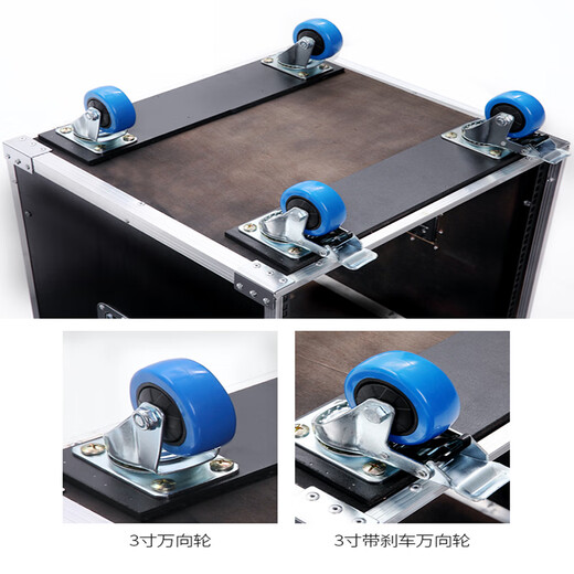 Amplifier chassis fireproof board audio cabinet mixer rack 16u aviation cabinet 12u mobile aviation case Ling 9U thickened cabinet (no door wheels)