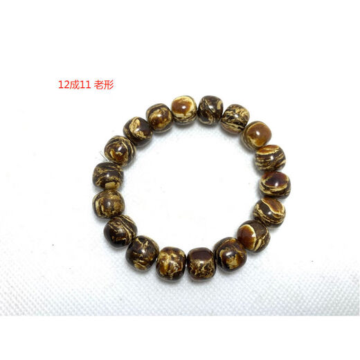 Canbei Fushun amber natural 108-grain root amber flower bracelet old-style hand-polished 10mm single circle 18-grain with Buddha head