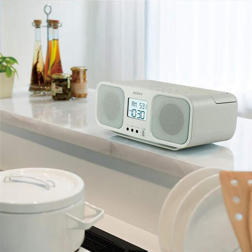 Sony Direct Mail from Japan CFD-S401 Radio Tape Player CD Player Alarm Clock All-in-one Requires Transformer, Need to Take Out the Battery for Plug-In Use CFD-S401 W White