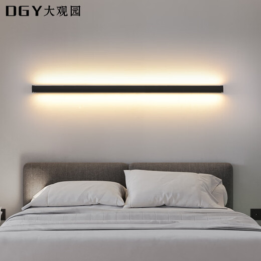 El mismo modelo de OPP, luz minimalista de pared, luz de hogar inteligente, LED, LED de sala de estar larga, luz de pared de fondo, Zhongshan 9716 conectado a la aplicación de Mijia-100cm-12w