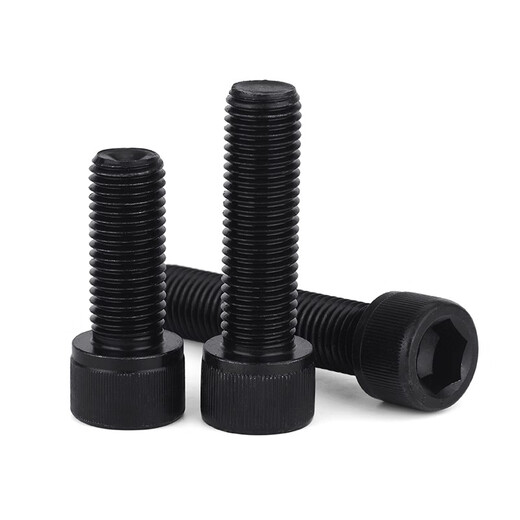 JINGGONG 12.9 grade hexagon socket head screws, high strength cylindrical head screws, cup head bolts, full thread high strength national standard M4*10 (50 pcs)