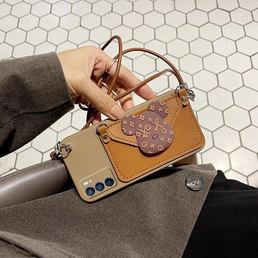 Lu Chun Fashionable Violent Bear Huawei nova8/7 mobile phone case mate40 card coin wallet p30 crossbody lanyard P50 brown shell + violent bear + oblique rope Honor 30