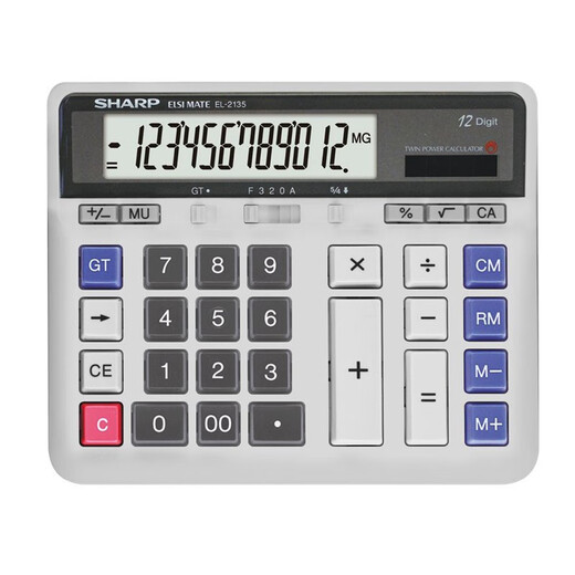SHARP (SHARP) EL-2135 Computer Big Button Bank Financial Accounting Cashier Calculator 12-digit EL-2135 Red Cannot pronounce