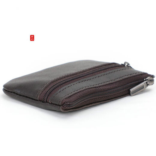 
2021 retro ultra-thin multi-functional change key bag, men and women, sheepskin mini card coin small bag, black large size
