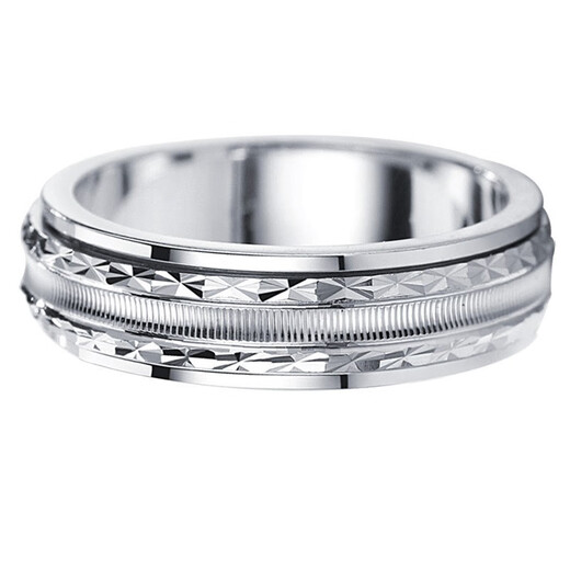 QMXD Shi Lai Lun Ring Men's Trendy Outer Ring Rotatable Closed Index Finger Ring Car Flower Single Ring Decoration Gift