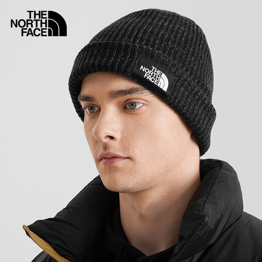 The North Face Sports Hat Autumn and Winter Universal Men's and Women's Outdoor Comfortable Winter Warm Knitted Beanie | 3FJW JK3/Black OS/One Size