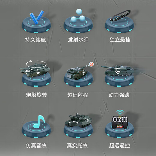SHENX remote control tank car can be launched with crawler type can be fired off-road vehicle toy combat vehicle children's boy birthday gift 40cm BTL water bomb remote control tank + 3000 bullets