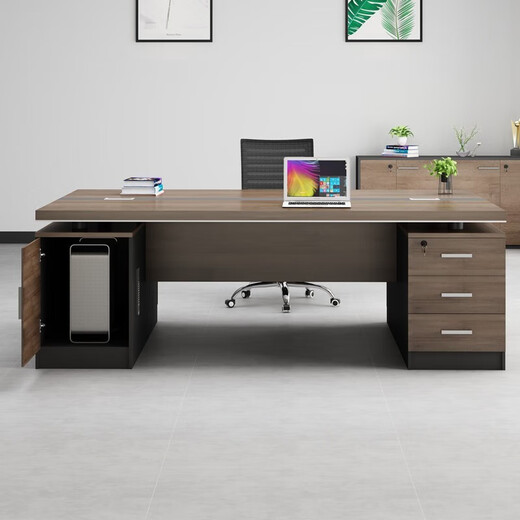 Mu Zhexi office furniture desk double seat face-to-face manager's room modern financial table (double short cabinet) 160*120*75