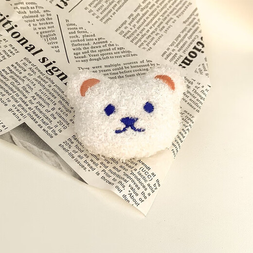 VAN CRUDE ANNORA plush bear brooch men and women cute Japanese doll couple clothes pendant accessories scarf decorative accessories pin fluffy white bear