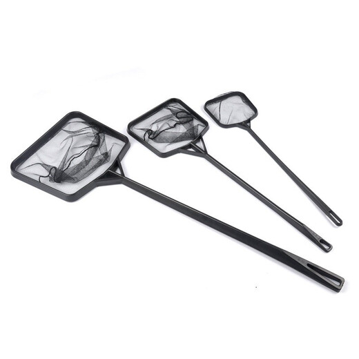 YEE Fish Tank Fishing Fishing Aquarium Fishing Net Pocket Round Square Handmade Fishing Net Small Fish Net Fish Farming Supplies Black Medium Size 12 11 Total Length 41cm