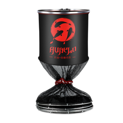 AUBELO fish protection net bag thickened rubber coated anti-hanging quick-drying stainless steel double circle fishing net black pit competitive fish fishing net bag double circle model 40*3.0 meters 3 gifts