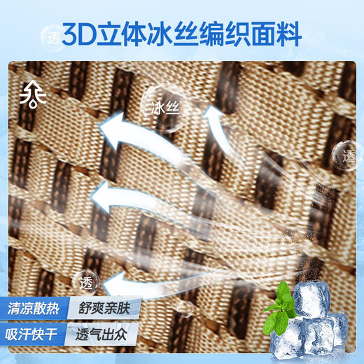 Select car seat cushions for all seasons, new half-pack ice silk seat cushions, summer full car anti-slip breathable cooling mats, car cooling mats, five-seater ice silk standard version-Junguika