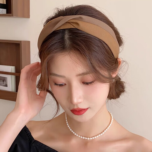 Xiangwan Haarband hoher Schädel Top Haarkarte Frauenausflug vielseitiges Haarband Waschen Stirnband Breite Kante gepresste Haarkarte Haarzubehör Chinesische Valentinstag Geschenk