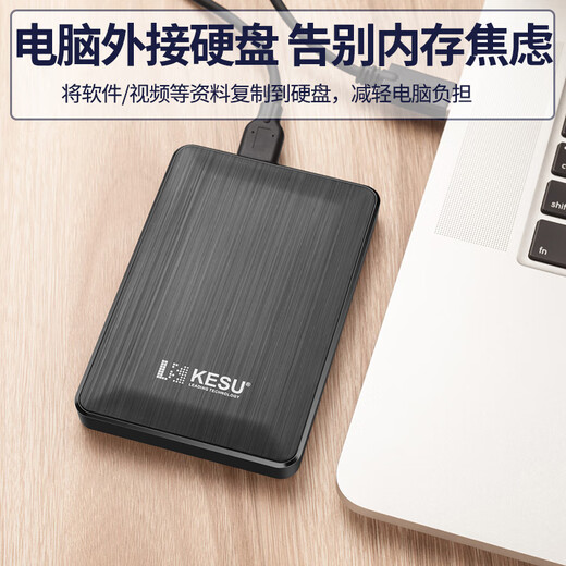 科硕（KESU）1TB 移动硬盘大容量 双盘备份 USB3.0 外接机械硬盘 海量存储 手机连接 2.5英寸