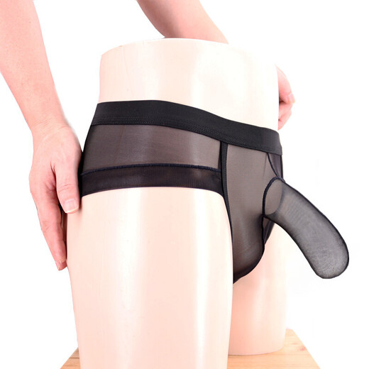 Confidential delivery sexy underwear men's thong men's underwear sexy fully transparent T-pants passion red one-size-fits-all bullet egg separated pants shorts briefs