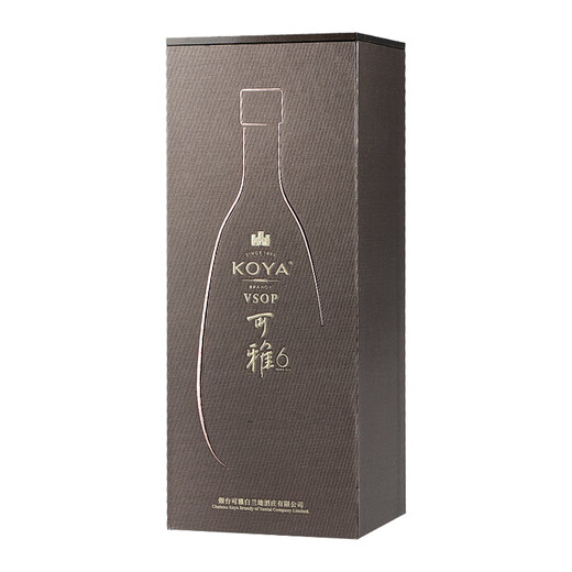 张裕可雅桶藏白兰地 国产葡萄蒸馏酒 6年VSOP 40度白兰地 单瓶700ml