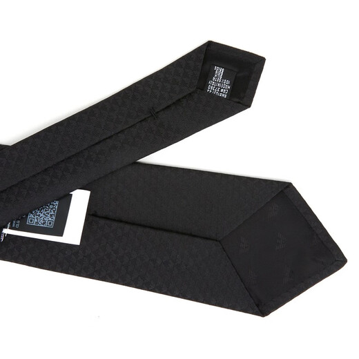 ARMANI Men's Logo Logo Printed Mulberry Silk Casual Business Tie Gift Box Gift Bag Style Black 340075 CC113 00020