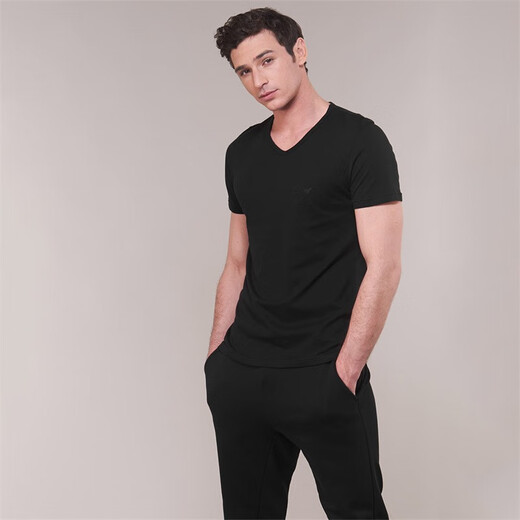 ARMANI/Armani EA 2-piece men's simple and fashionable short-sleeved T-shirt 111647 CC722 Blue + Gray 15935 S