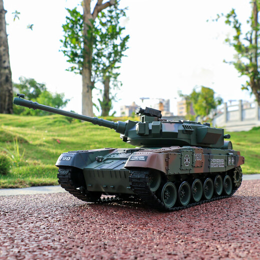 
Dwi remote control tank toy remote control car boy and child can fire chariot fire car crawler type cannon model [bombing tank] yellow one rechargeable battery + remote control battery