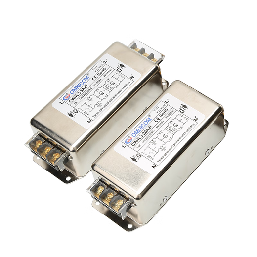 Taiwan omnicom single-phase power filter 220V10A20A30A three-level terminal rail filter CW4L3-20A-R CW4L3-30A-R three-level high performance