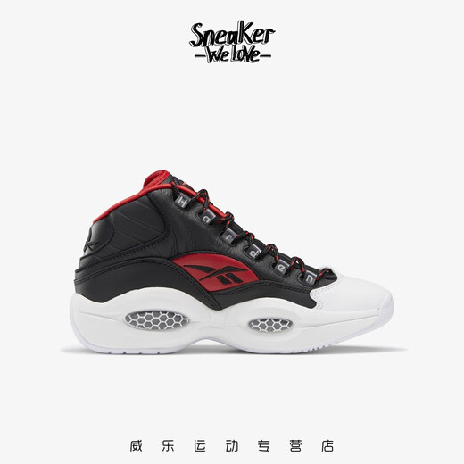 Reebok锐步 Question Mid 艾弗森答案 黑白红男子篮球鞋 FZ1365 40