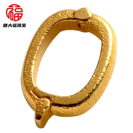 Fat Donglai's same style 18K gold pendant buckle head gold-plated buckle buckle connecting buckle accessories bracelet necklace accessories ancient gold buckle - small size
