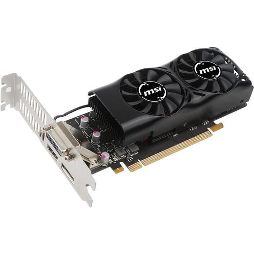微星（MSI）【JD物流 日本直邮】显卡台式电脑独立显卡游戏剪辑全新 GTX 1050 Ti 4GT LP