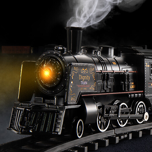 Snaen Children's Train Toys Boys and Girls Retro Steam Tall Track Track Set 3-6-12 Years Children's Birthday Gift