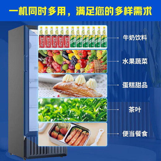 海尔展示柜风冷无霜一级节能冷藏保鲜柜展示柜饮料冰柜冷藏柜商用展示柜透明玻璃门冰箱超市便利店啤酒 678升【339J两台组合】约装406瓶 339L