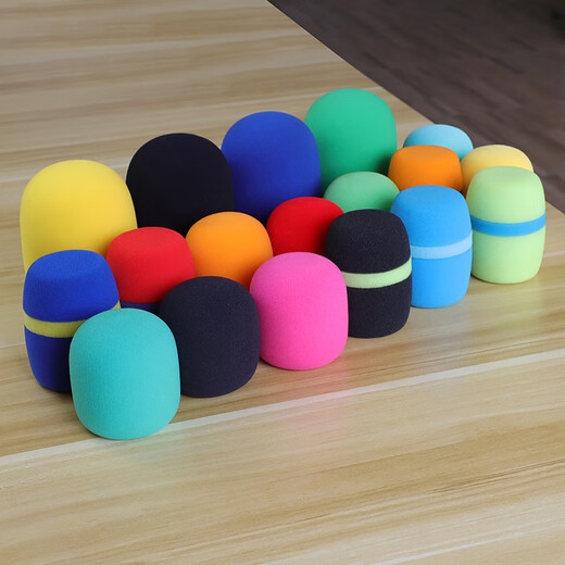 Suly thickened microphone cover sponge head high-density sponge cover washable mesh cover microphone pop-proof cover dust-proof windproof cover anti-fall protective cover non-disposable ktv microphone cover wheat cover 1.0 orange sponge cover