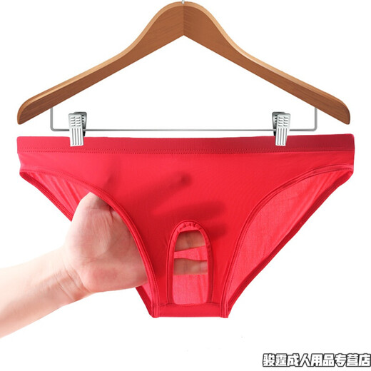Sexy underwear for men, gay thongs, men's role-playing sex toys, translucent briefs for men, red