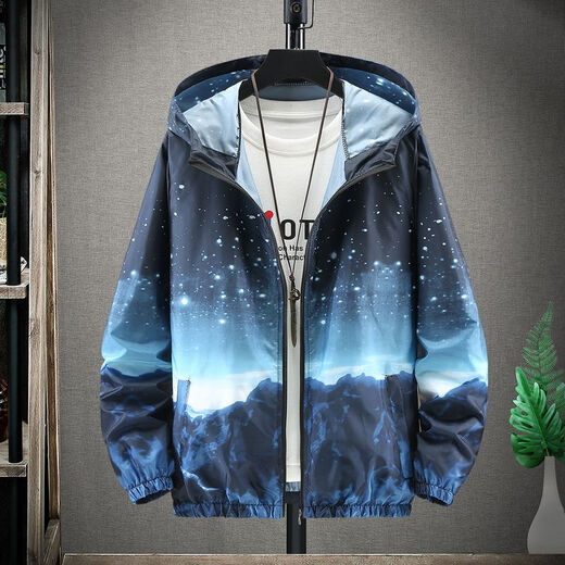 Reyao summer sun protection clothing for men plus fat and quick-drying sunshade outdoor fishing jacket takeaway sun protection clothing sun protection clothing camouflage style dark green S 60-80Jin Jin is equal to 0.5 kg