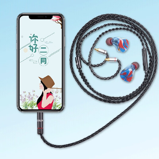 雅高聆（ACROLINK） mmcx榭蓝图舒尔带麦耳机升级线森海平衡线 mmcx/榭兰图/舒尔846/535 Type-C数字插头