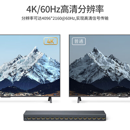 迈拓维矩（MT-viki）HDMI分配器2.0一分十六高清4K 60Hz分屏器投影仪液晶电视机同屏器 MT-SP1416