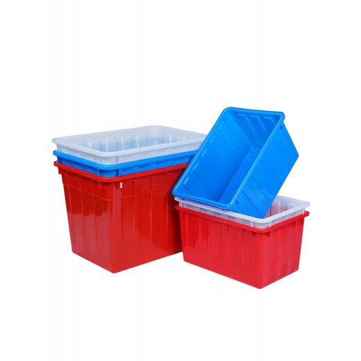 Female housekeeper thickened plastic water tank plastic bucket water storage bucket rectangular breeding fish aquatic box soaked ceramic tile clothing storage bucket 300 blue thickened uncovered 870*653*615