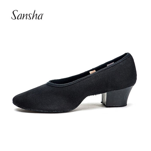 Sansha (Sansha) Sha ethnic belly dance canvas leather sole ballet shoes teacher practice shoes examination shoes CL35C black 39