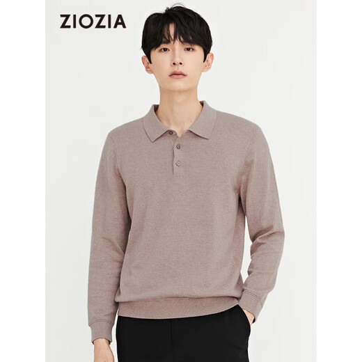 Ziozia [unter Jiumuwang] Herbst Herren Polo Neck -Pullover gestrickt