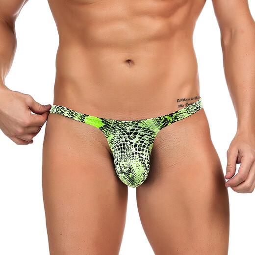 Kang Mengdi sexy underwear men's bed sexy temptation large size gay special thong hot open crotch sexy free to take off MP231 green 2XL (recommended 161-180Jin Jin equals 0.5 kg)