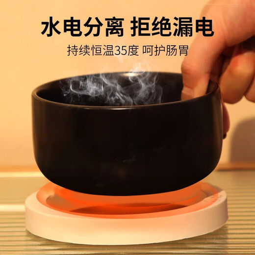 卉亦暮恒温猫咪饮水机酸奶机喝水冬季加热水碗狗饮水器陶瓷保温宠物用品 350ml 白陶瓷碗 1档控温
