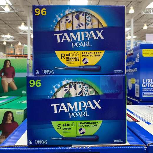 TAMPAX tampons 96 pieces built-in long catheter type comfortable, no sense and no leakage Imported in Canada [combination] Normal 96 pieces + 96 pieces of large flow
