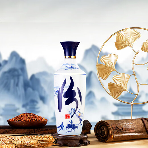 Fenjiu Blue and White Master Festival Gift Box Fragrance Liquor 53% 500mL*2 bottles gift box with wine utensils