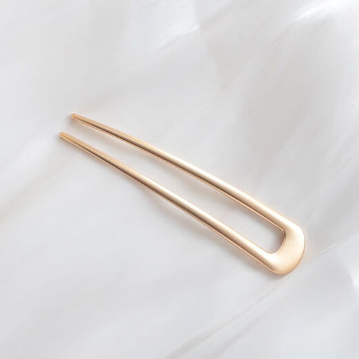 Qindu minimalist personality temperament metal U-shaped hair accessories niche high-end adult hairpin hairpin women matte gold glossy gold