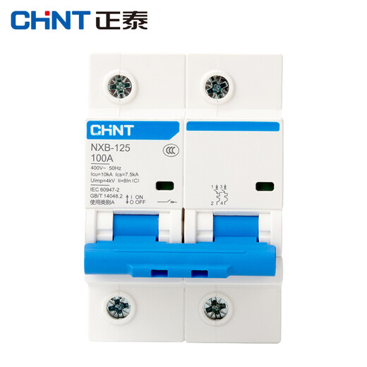 正泰 NXB-125-2P-C100 空气开关 过载空开小型断路器  DZ47升级款2P C100
